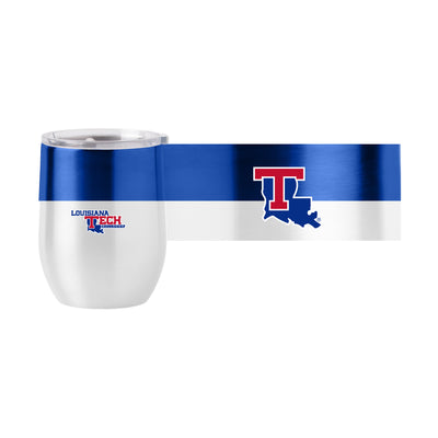 Louisiana Tech 16oz Colorblock Stainless Curved Beverage