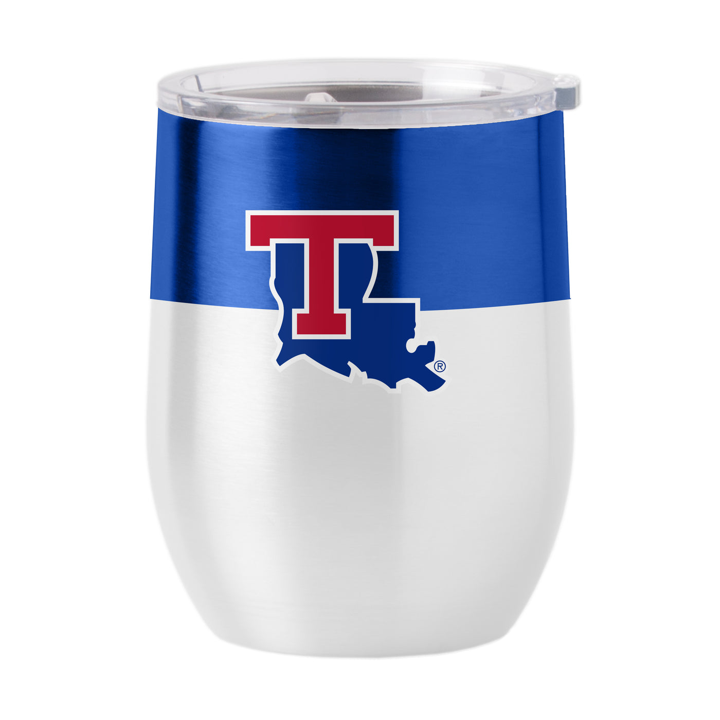 Louisiana Tech 16oz Colorblock Stainless Curved Beverage