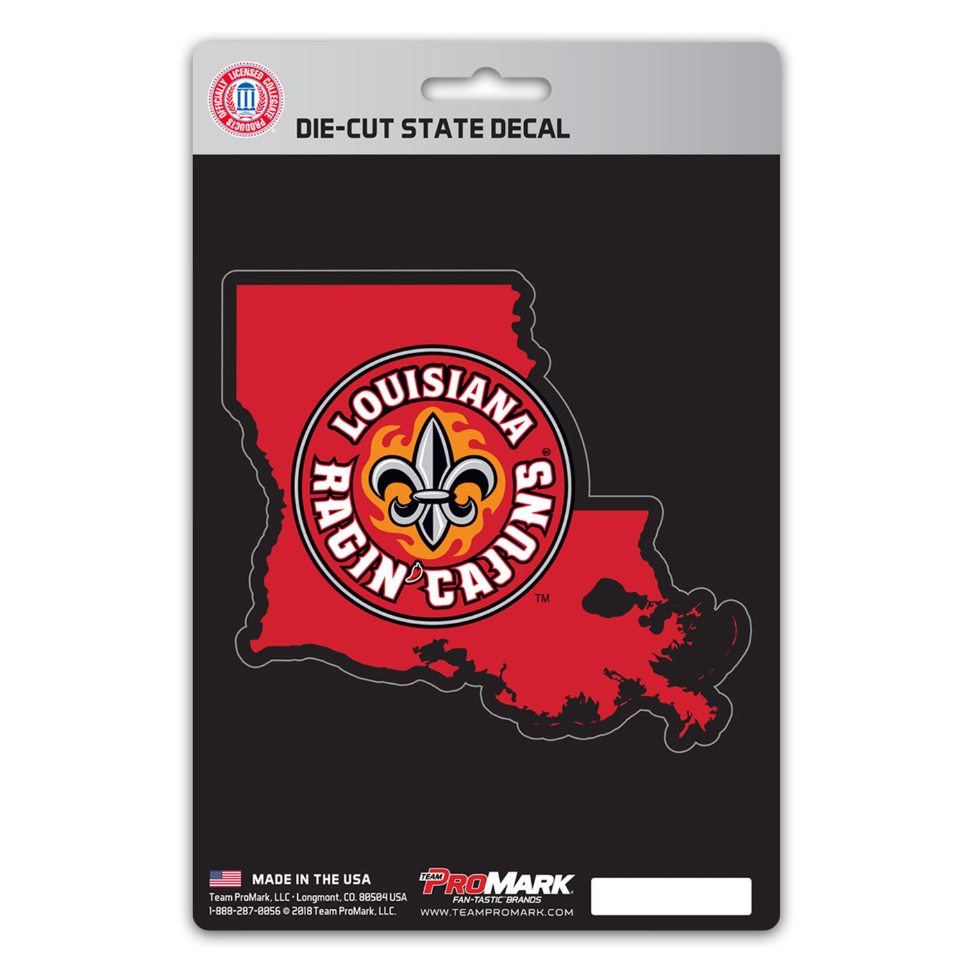 Louisiana-Lafayette State Shape Decal