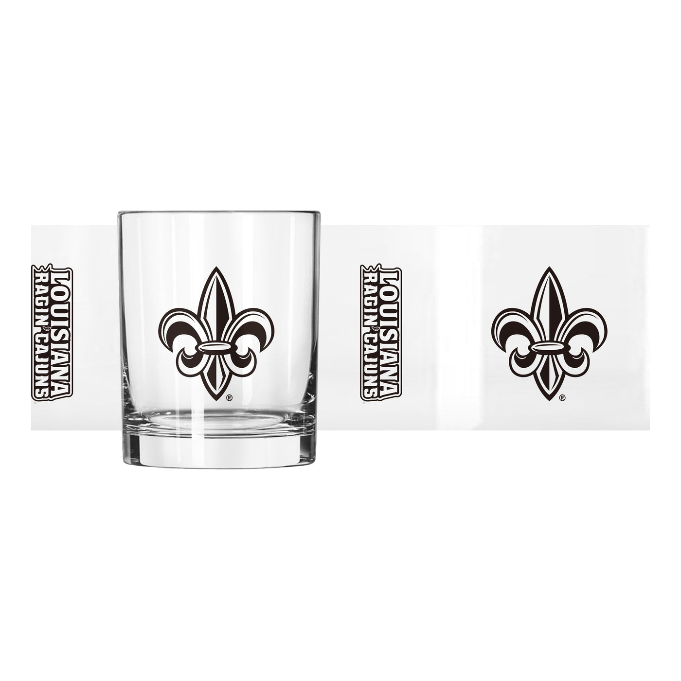 Louisiana Lafayette 14oz Gameday Rocks Glass