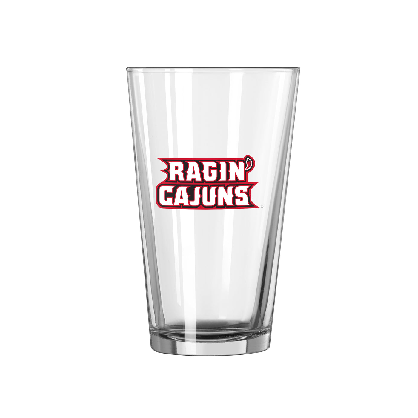 Louisiana Lafayette 16oz Logo Pint Glass - Logo Brands