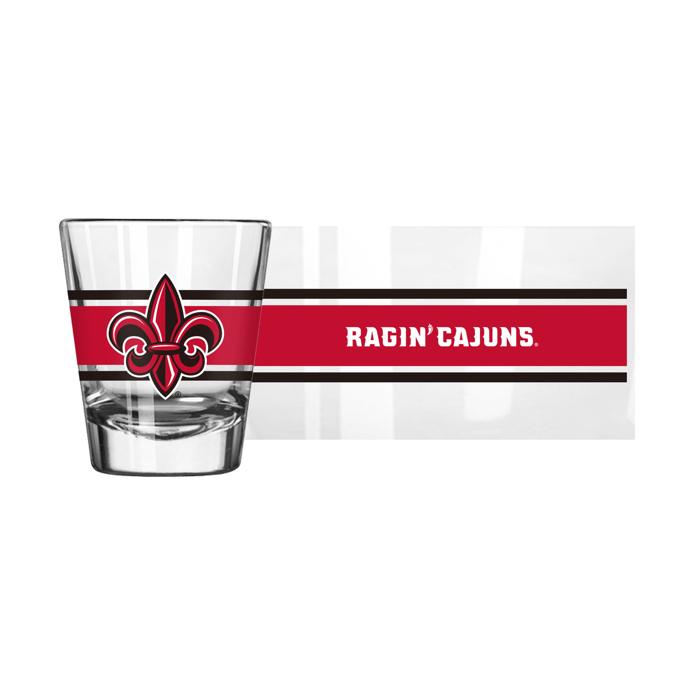 Louisiana Lafayette 2oz Stripe Shot Glass