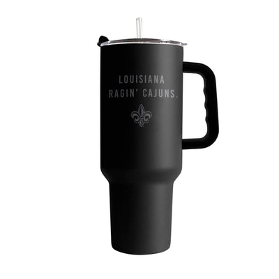 Louisiana Lafayette 40oz Black Tonal Powder Coat Tumbler