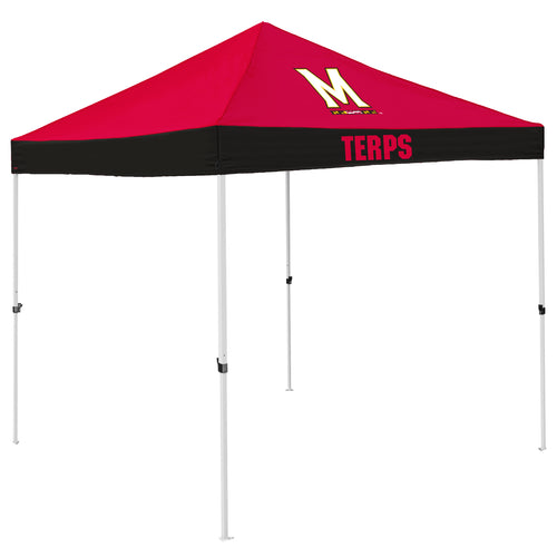 Maryland Economy Canopy Tailgate tent by Logo Brands, portable outdoor shelter with Maryland team logo and sturdy frame.