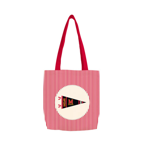 Maryland Classic Pennant Canvas Tote bag by Logo Brands with Maryland pennant design and sturdy handles.