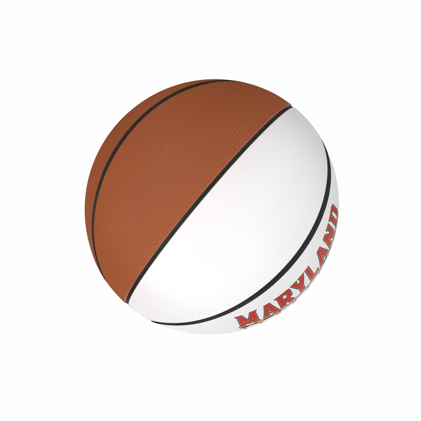 University of Maryland Composite Brown Mini Size Autograph Basketball f/ Primary Wdmk