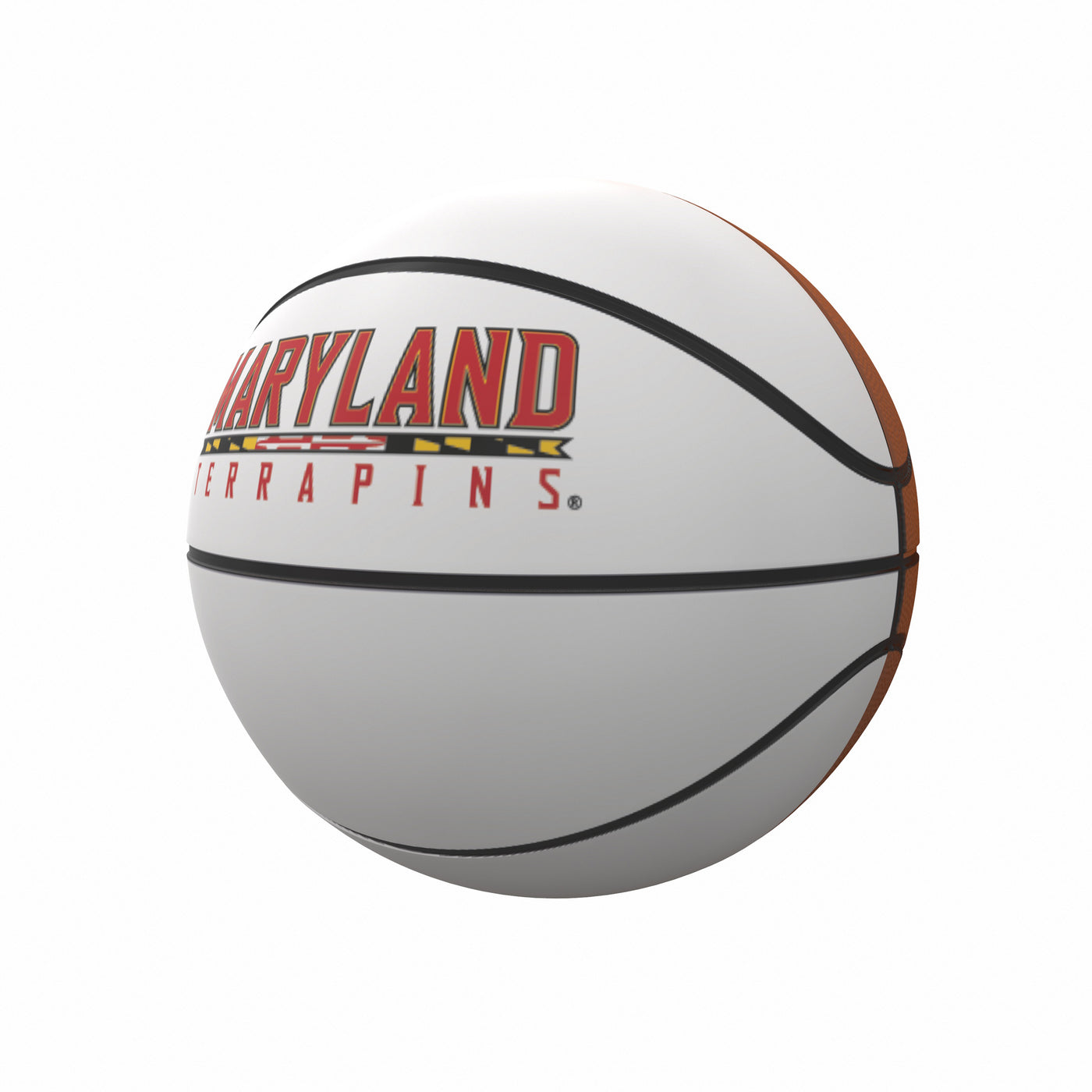 University of Maryland Composite Brown Mini Size Autograph Basketball f/ Primary Wdmk