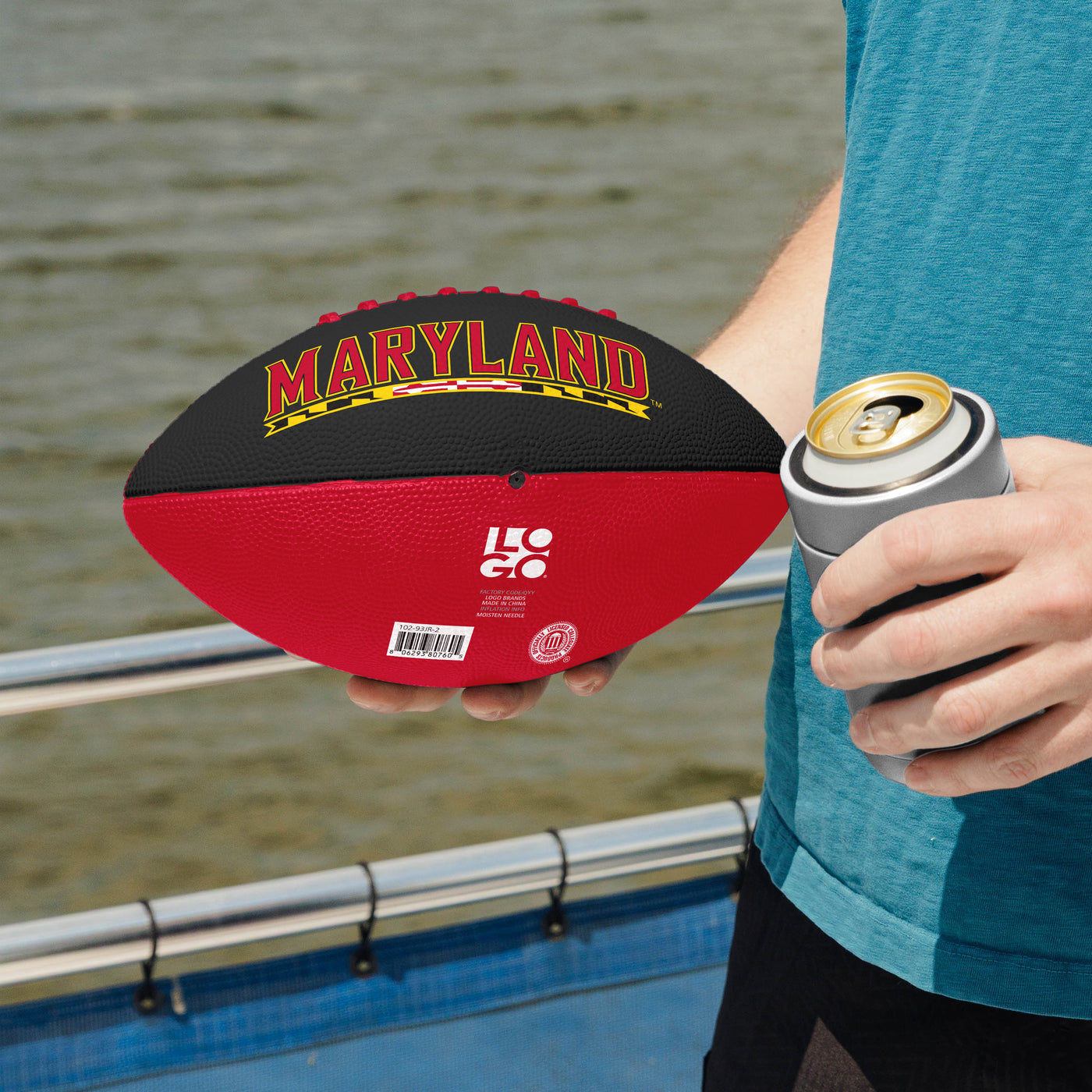 Maryland Pinwheel Junior Size Rubber Football
