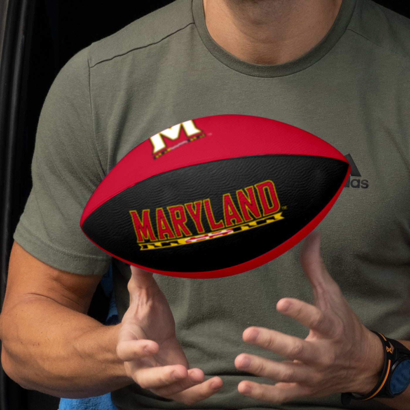 Maryland Pinwheel Junior Size Rubber Football