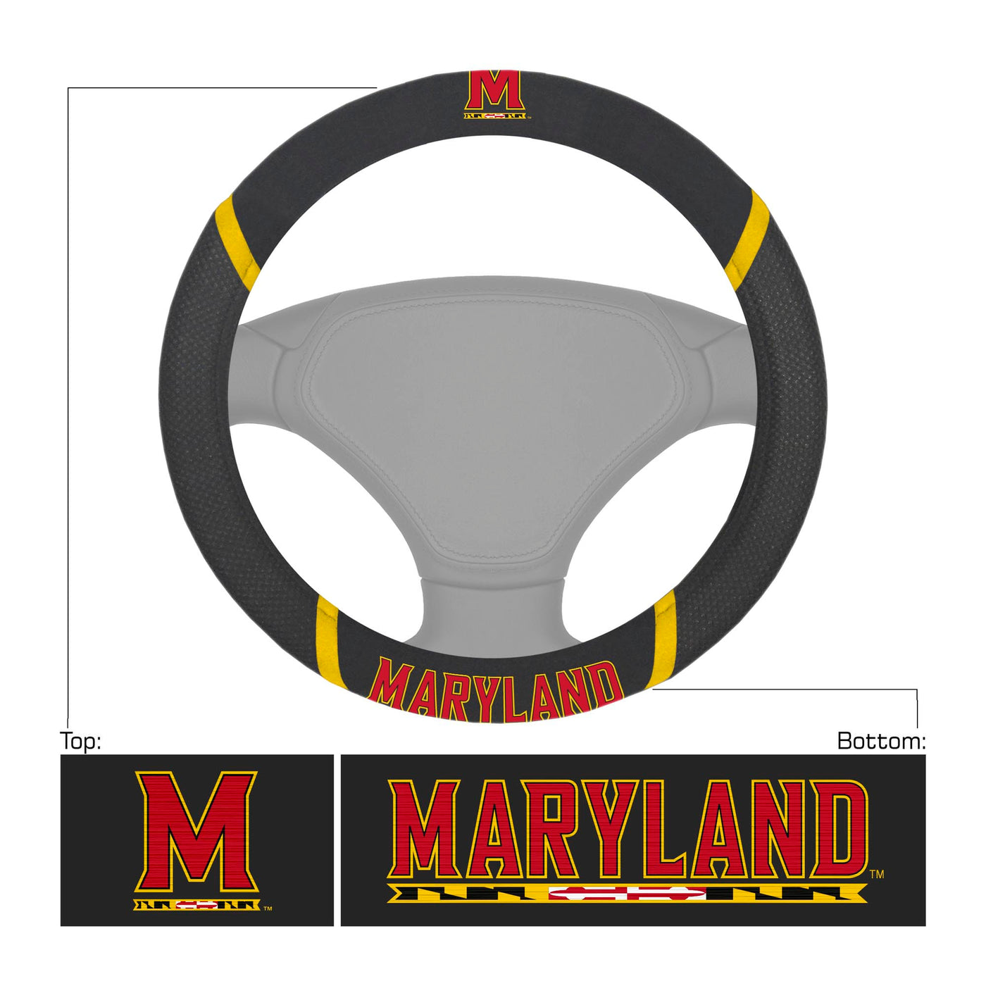 University of Maryland Steering Wheel Cover