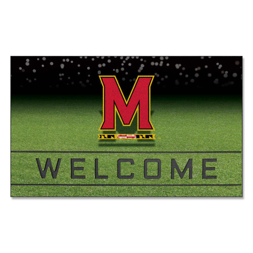 University of Maryland crumb rubber door mat with logo and colorful Maryland-themed design, ideal for entryways.