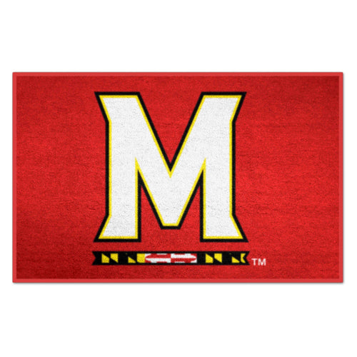 University of Maryland starter mat by Logo Brands, featuring team logo and Maryland colors, perfect for sports fans and game day decor.