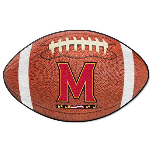 Maryland Football Mat by Logo Brands featuring team logo and colors, ideal for sports fan decor or game day setup