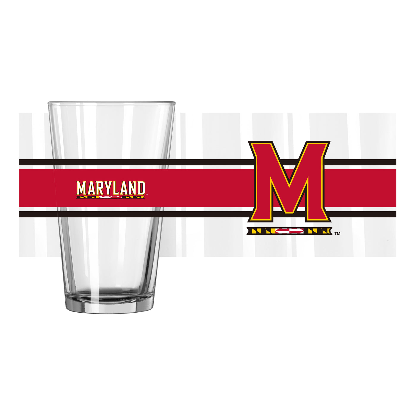 Maryland 16oz Stripe Pint Glass