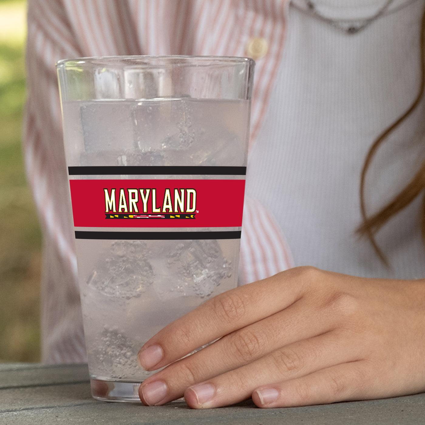 Maryland 16oz Stripe Pint Glass