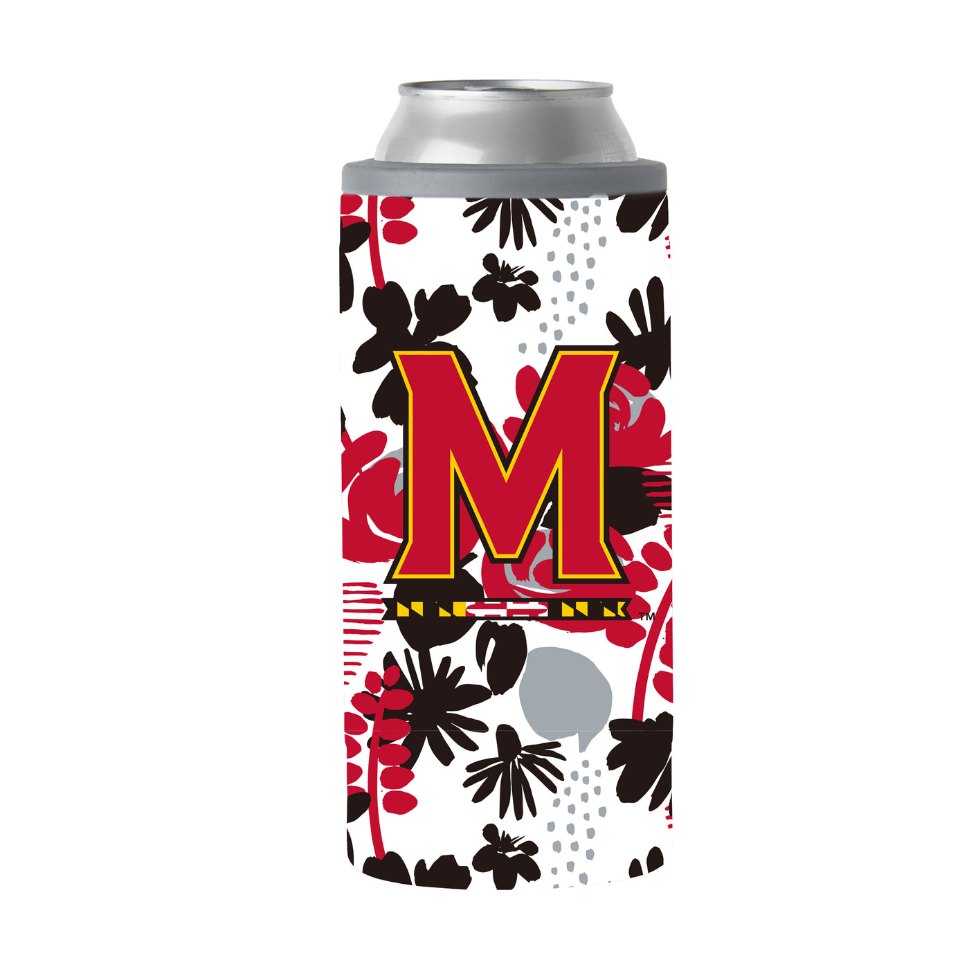 Maryland 12oz Floral Slim Can Coolie