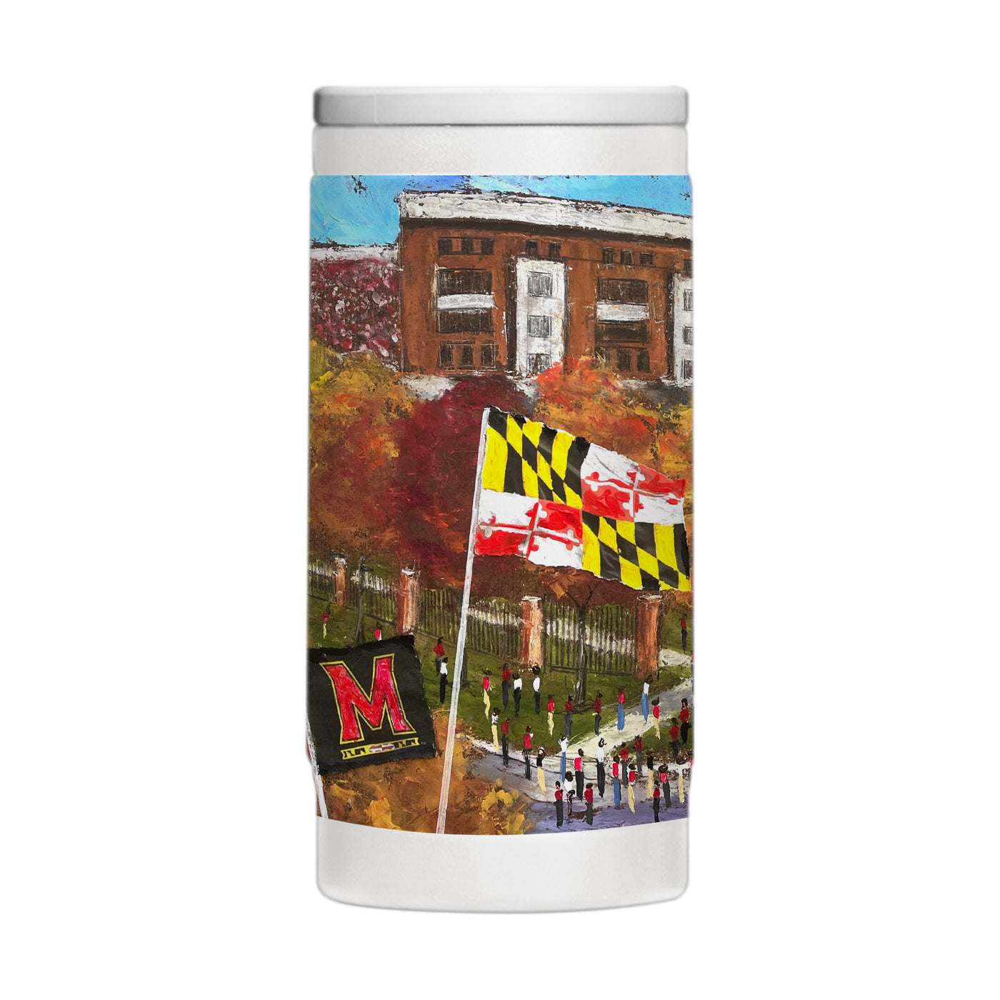 Maryland 12oz Collector Powder Coat Slim Can Coolie