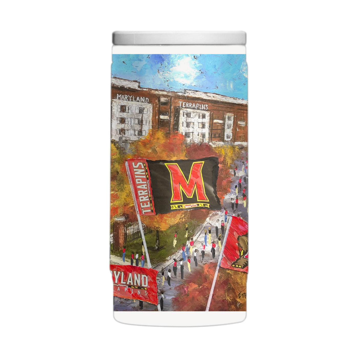 Maryland 12oz Collector Powder Coat Slim Can Coolie