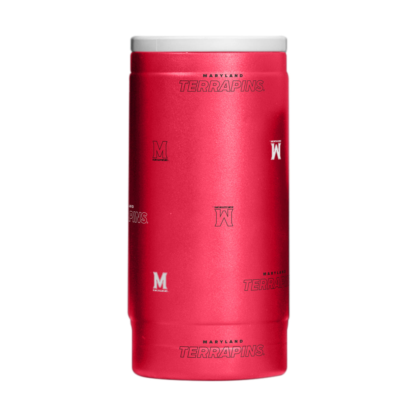 Maryland 12oz Step And Repeat Powdercoat SlimCan Coolie