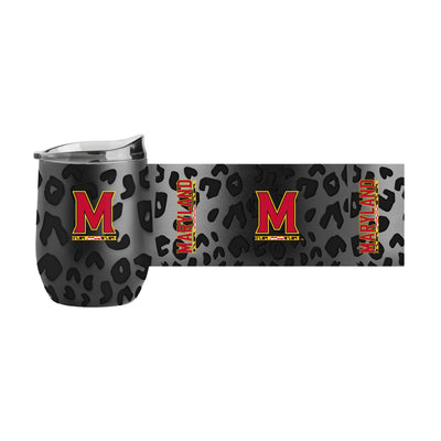 Maryland Leopard 16oz Black Powdercoat Curved Beverage
