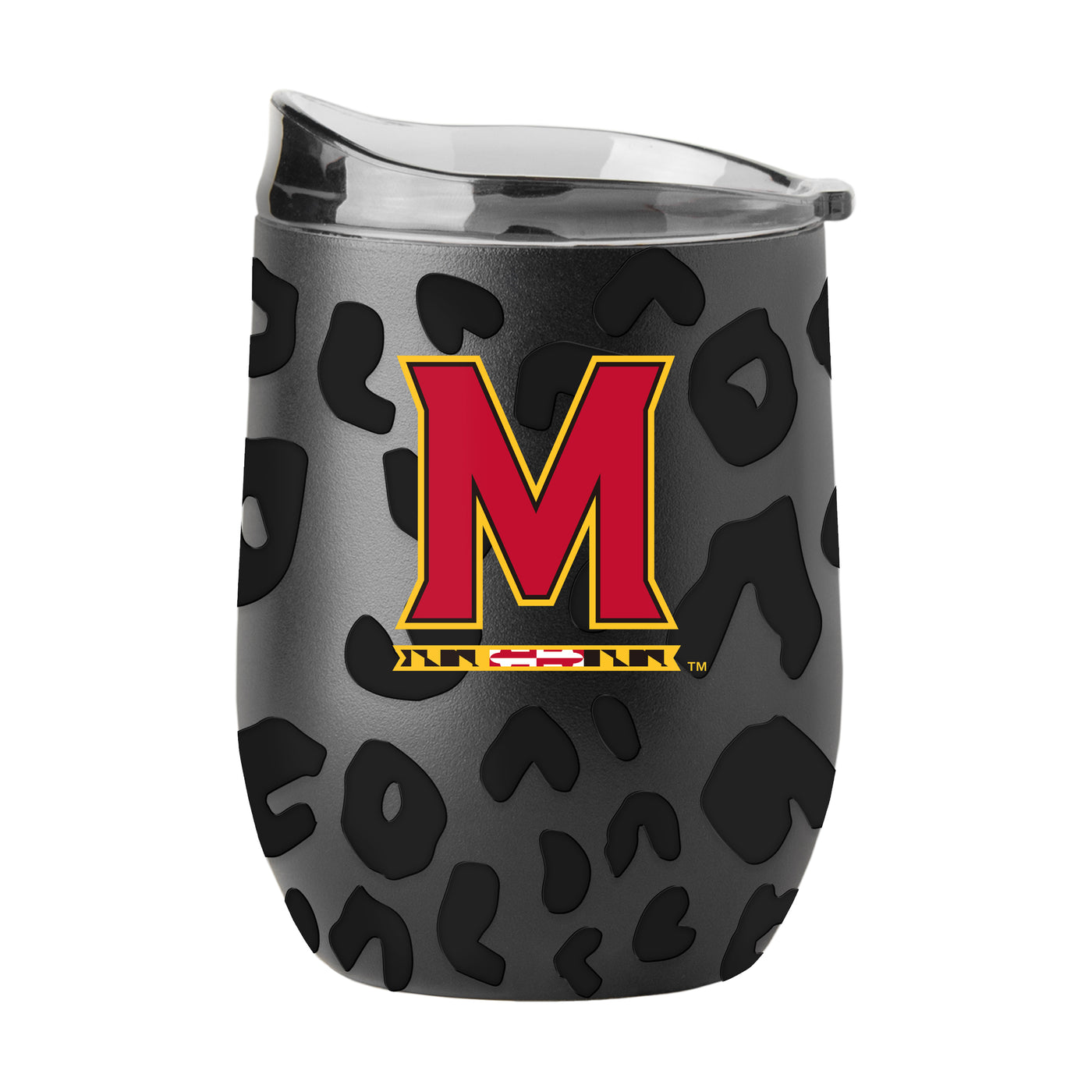 Maryland Leopard 16oz Black Powdercoat Curved Beverage