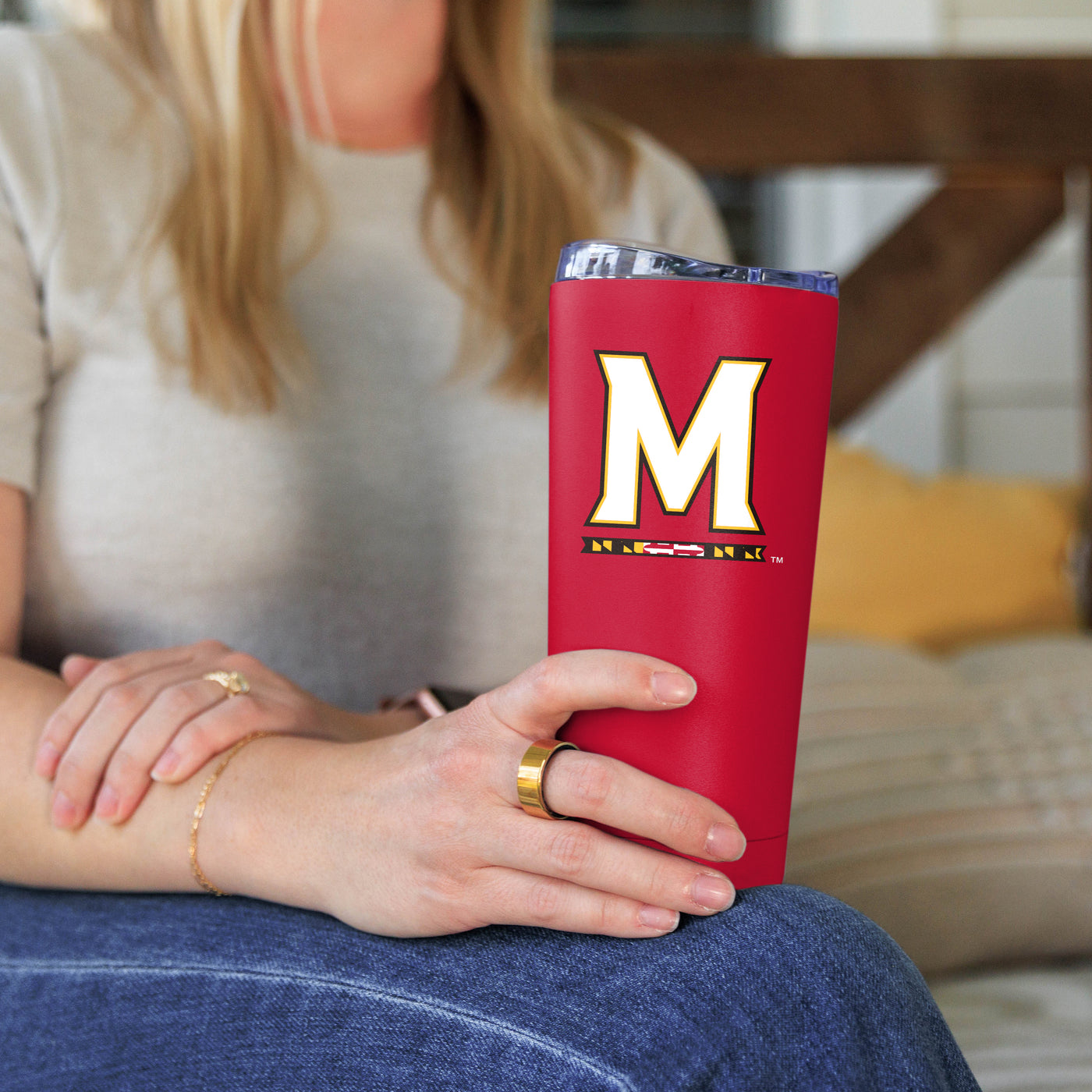Maryland 20oz Flipside Powder Coat Tumbler