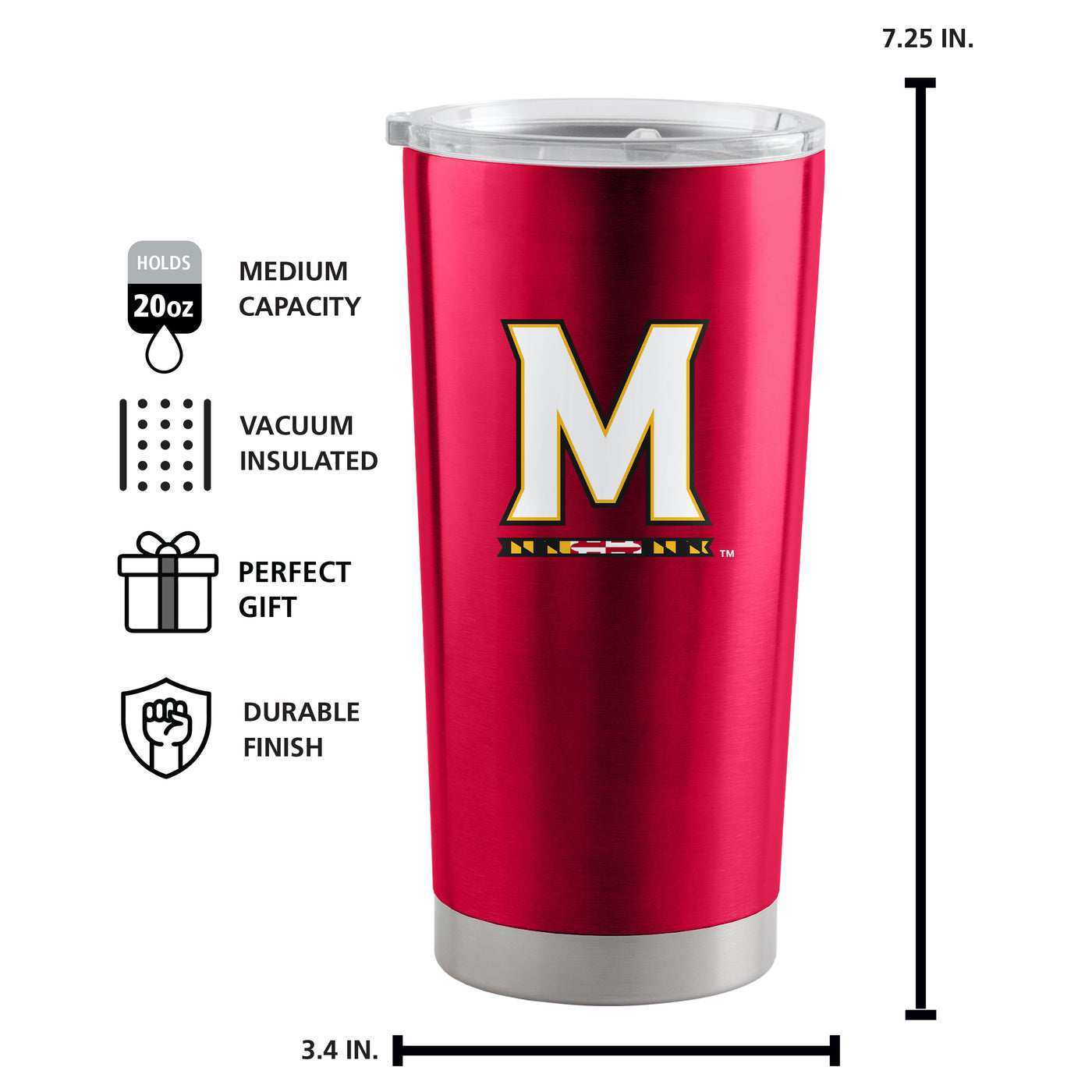 Maryland Gameday 20oz Stainless Tumbler