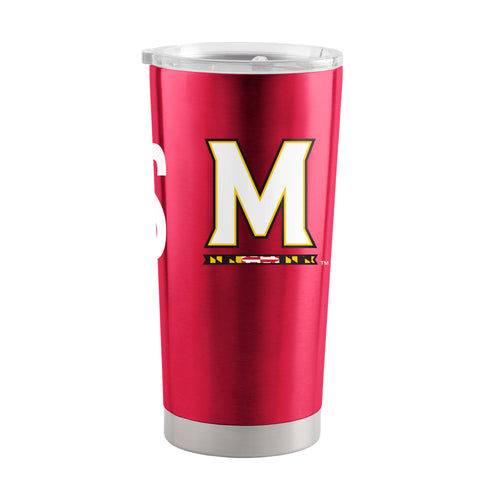 Maryland Overtime 20oz stainless steel tumbler from Logo Brands, featuring a sleek drinkware design with Maryland Overtime branding.