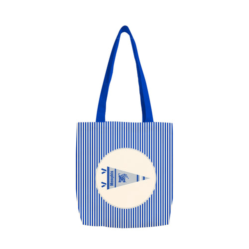 Memphis Classic Pennant Canvas Tote bag with logo branding, featuring sturdy handles and spacious interior.
