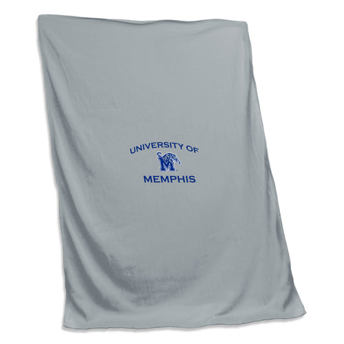 Memphis Screened Sweatshirt Blanket by Logo Brands featuring a cozy, comfortable sweatshirt-style design in vibrant team colors.