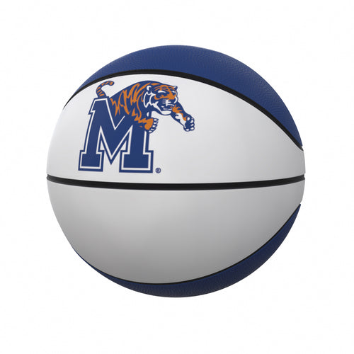 Memphis Official-Size Autograph Basketball by Logo Brands, recreation basketball with visible signature and team logo.