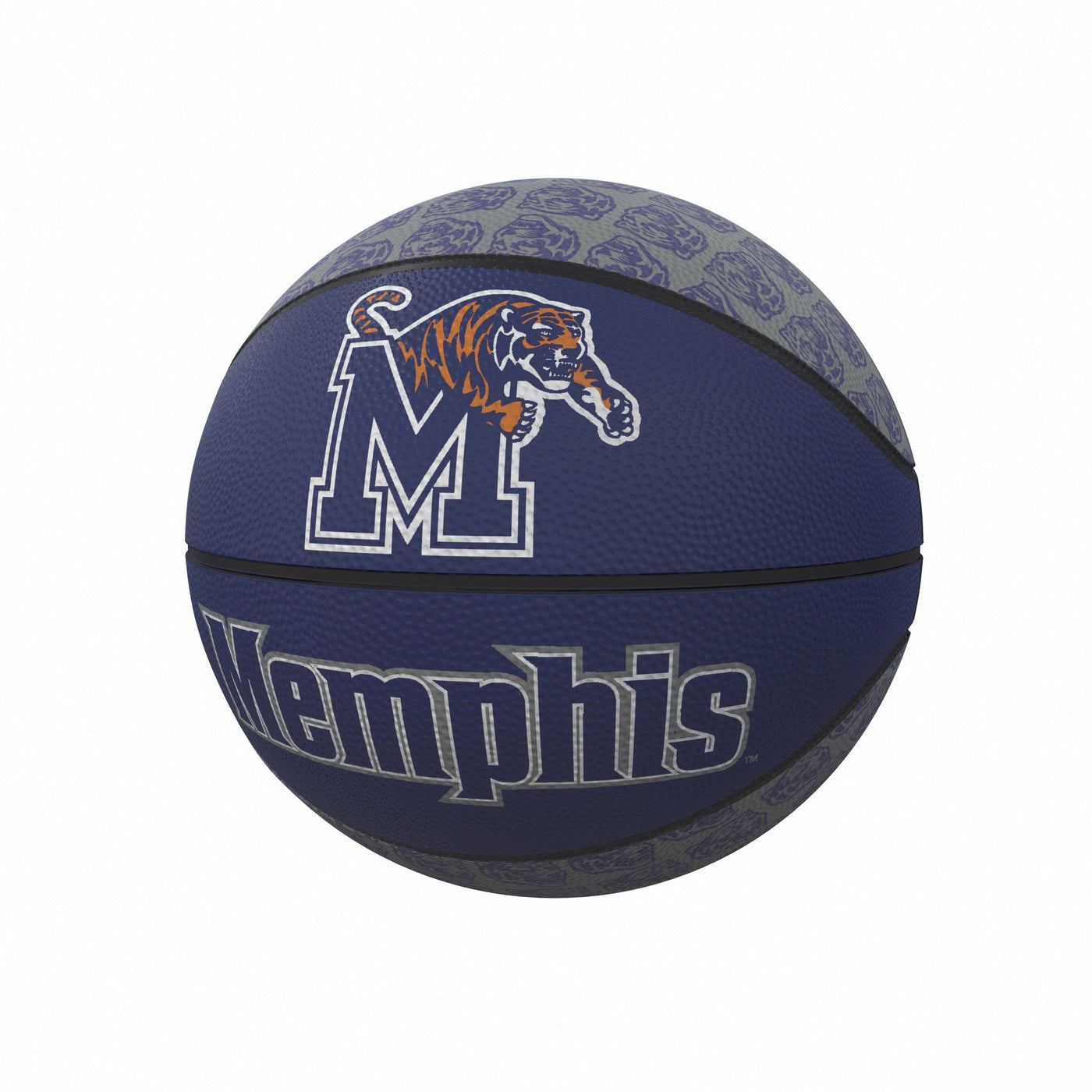 Memphis Repeating Logo Mini-Size Rubber Basketball