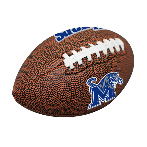 Memphis Mini Size Composite Football by Logo Brands, recreation football with Memphis team logo, suitable for casual play and display