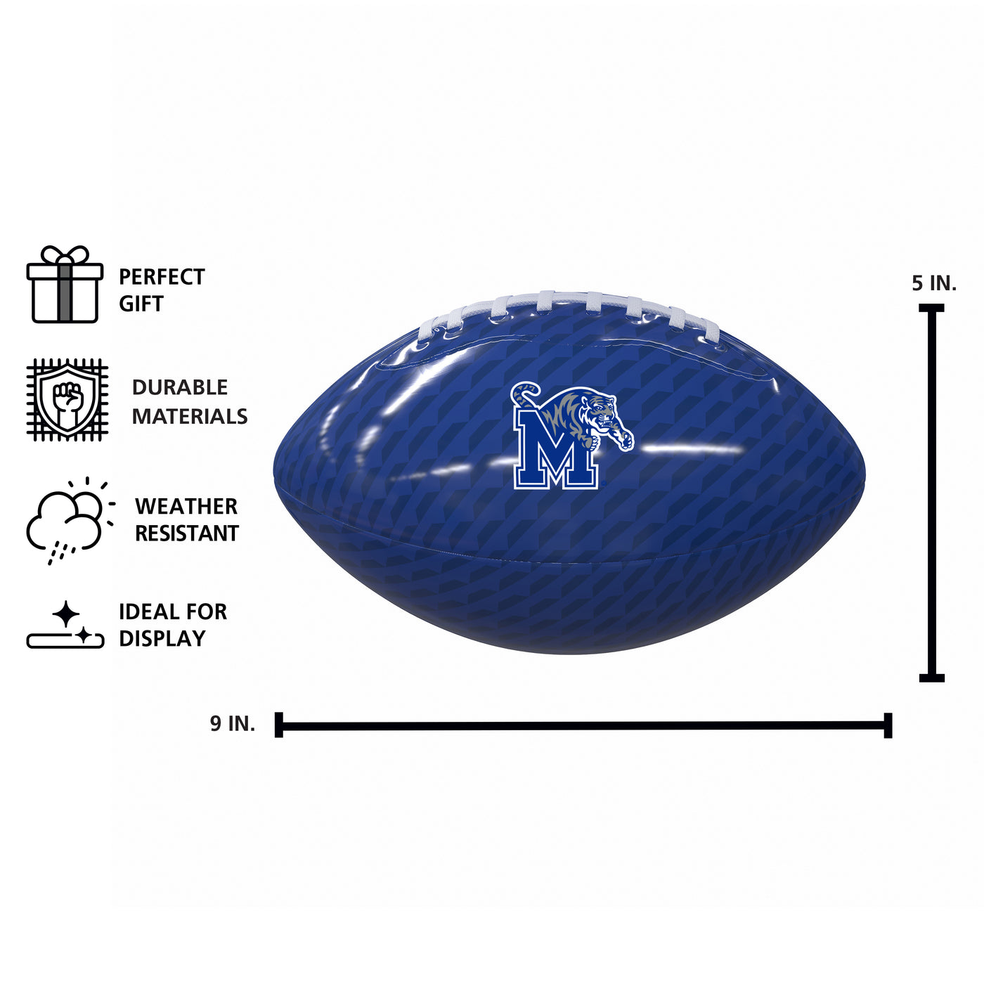 Memphis Carbon Fiber Mini Size Glossy Football