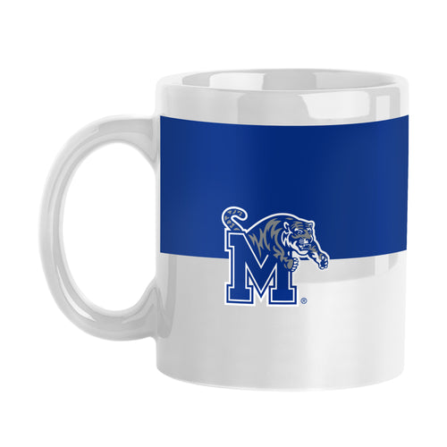 Memphis 11oz Colorblock Sublimated Mug from Logo Brands, vibrant ceramic drinkware with a bold colorblock design.