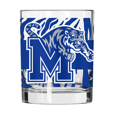 Memphis 14oz Tiger Stripe Rocks Glass