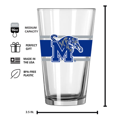 Memphis 16oz Stripe Pint Glass