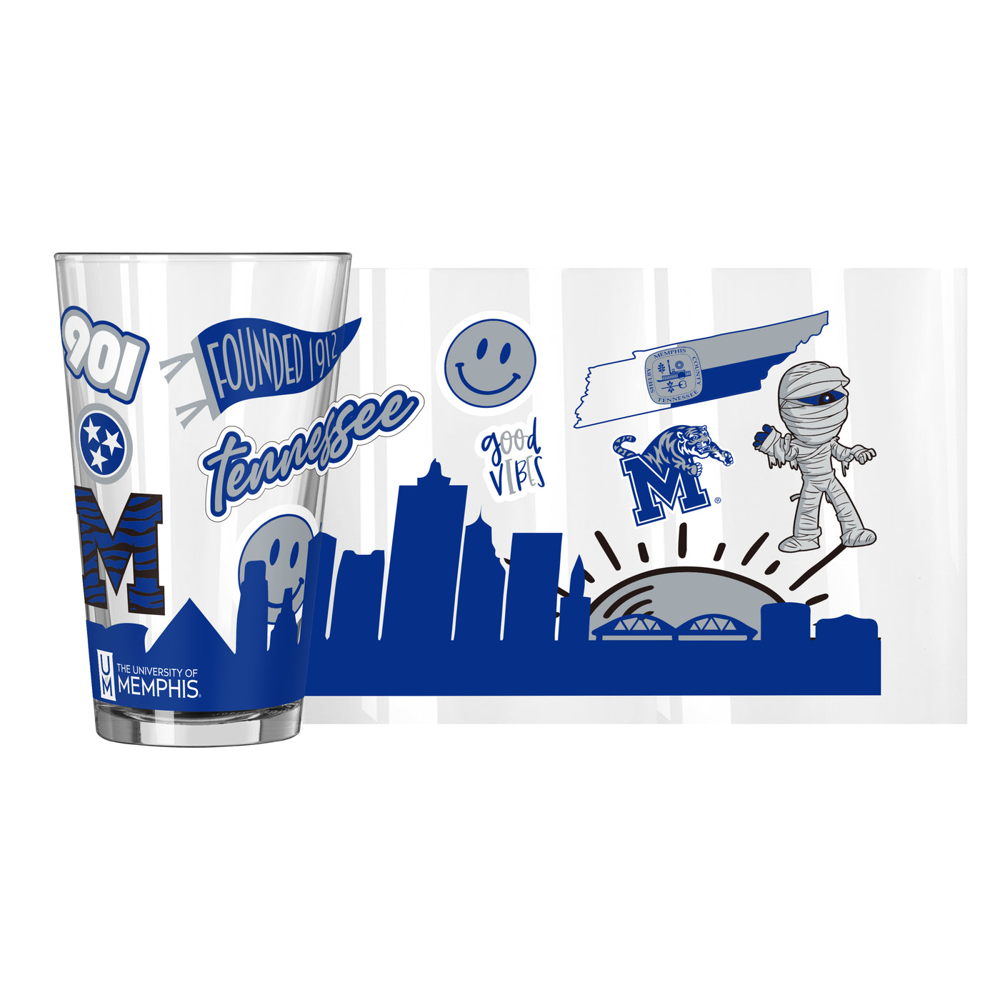 Memphis 16oz Native Pint Glass