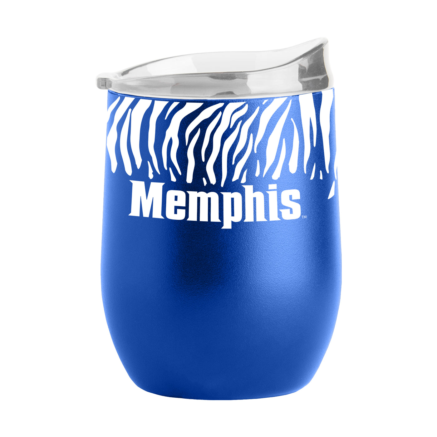 Memphis 16oz Tiger Stripe Royal Powder Coat Curved Bev
