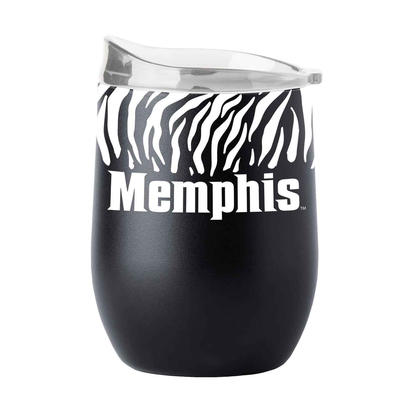 Memphis 16oz Tiger Stripe Black Powder Coat Curved Bev