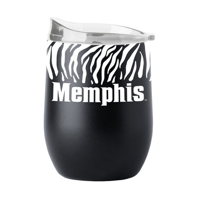 Memphis 16oz Tiger Stripe Black Powder Coat Curved Bev