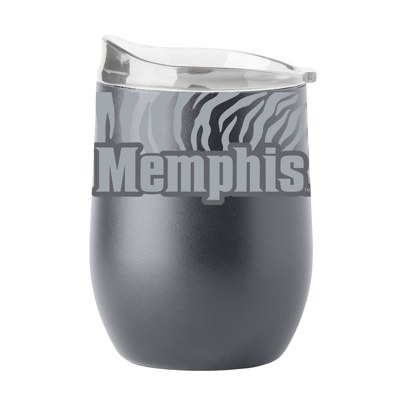 Memphis 16oz Tiger Stripe Charcoal  Powder Coat Curved Bev