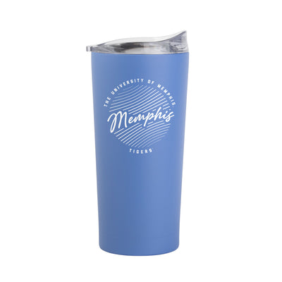 Memphis 20oz Retro Script Arctic Powder Coat Tumbler