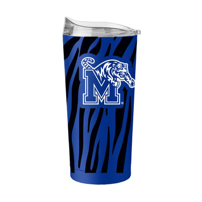 Memphis 20oz Tiger Stripe Royal Powder Coat Tumbler - Logo Brands