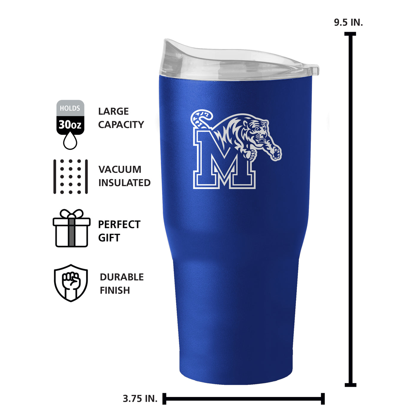 Memphis 30oz Flipside Powder Coat Tumbler