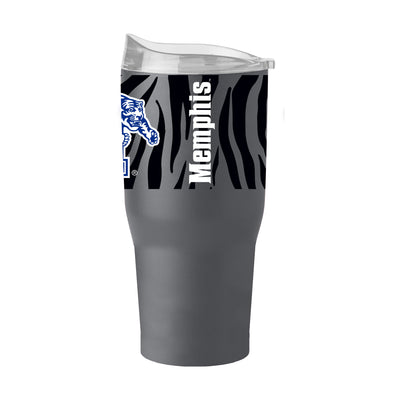 Memphis 30oz Charcoal Tiger Stipe Stainless Steel Tumbler