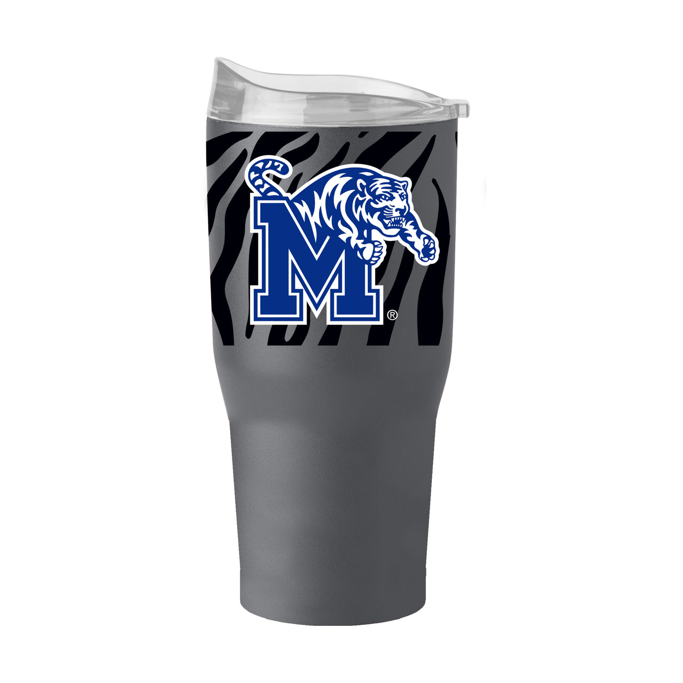 Memphis 30oz Charcoal Tiger Stipe Stainless Steel Tumbler