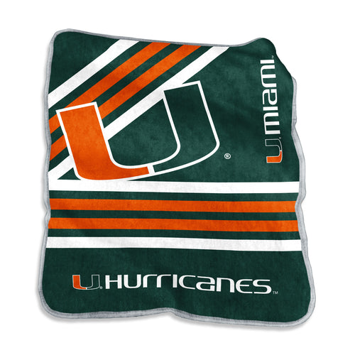 Soft Miami Raschel Throw blanket by Logo Brands, showcasing its plush, textured fabric perfect for cozy comfort.