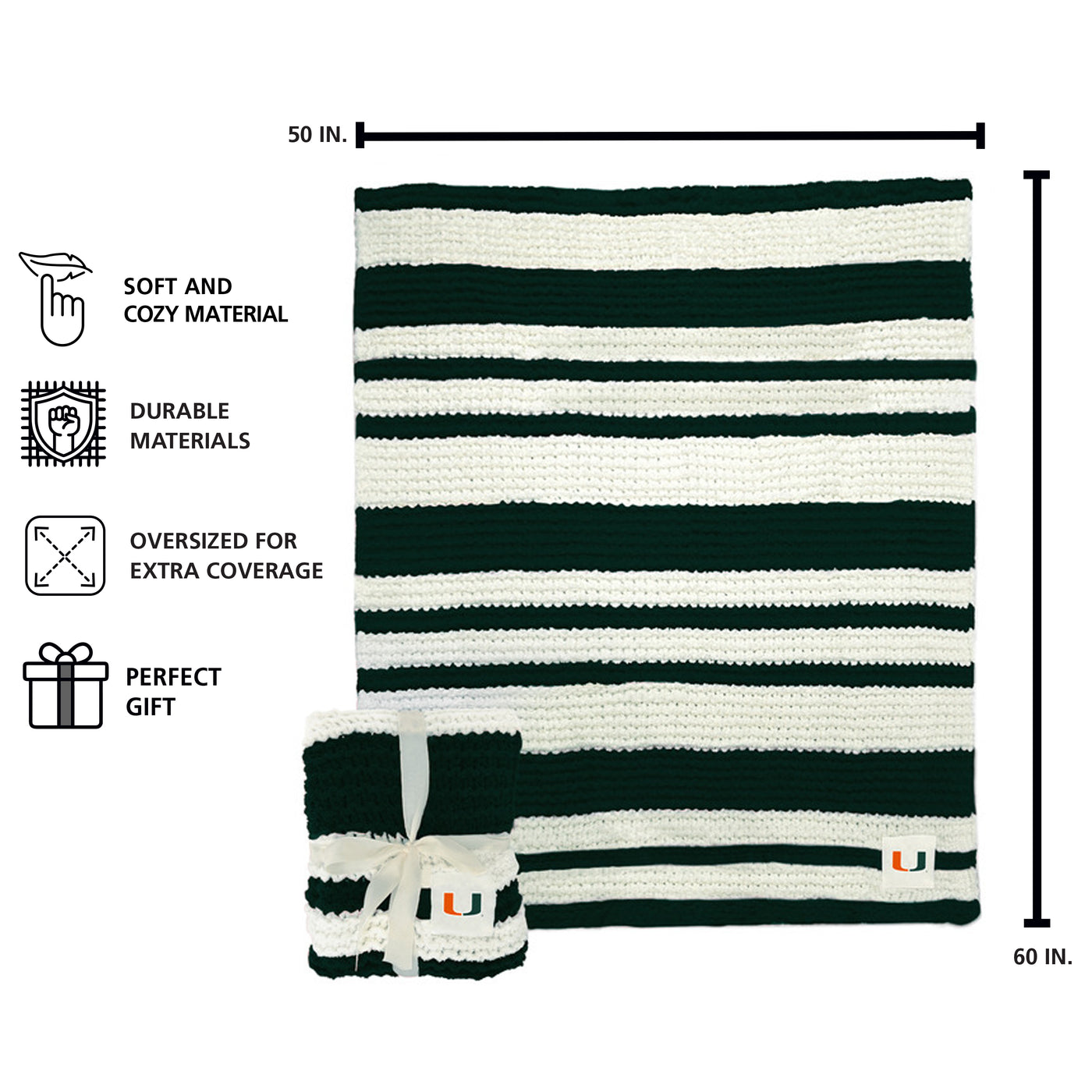 Miami Cable Knit Throw 50x60