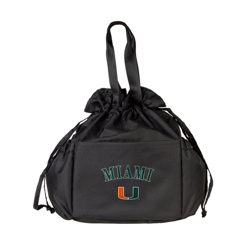 Miami Drawstring Lunch Cooler Eco by Logo Brands, eco-friendly insulated cooler with drawstring closure and compact design.